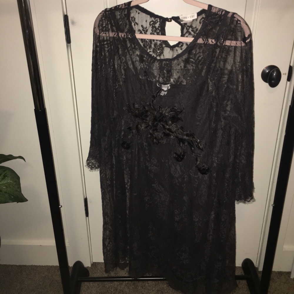 Grey lace dress